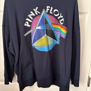 Pink Floyd Blue Crewneck Sweater with Iconic Prism Design